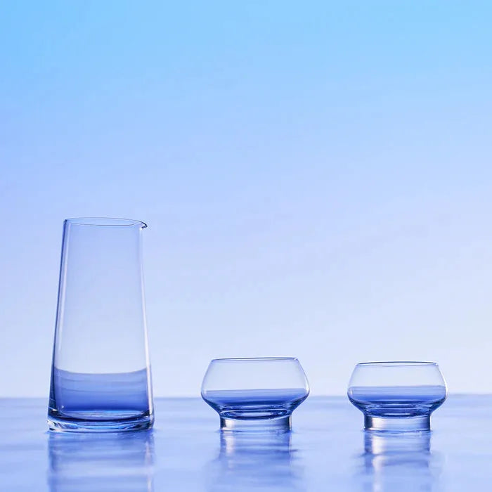 Handcrafted Sumi Edo Glass Japanese Sake Set showcasing traditional elegance and refined craftsmanship.