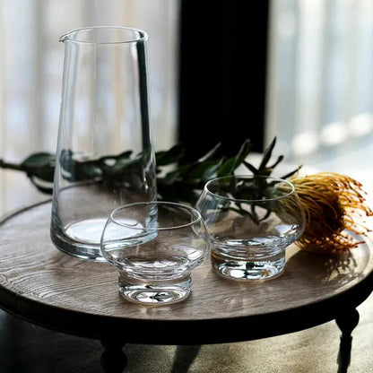 Handcrafted Sumi Edo Glass Japanese Sake Set showcasing traditional elegance and refined craftsmanship.