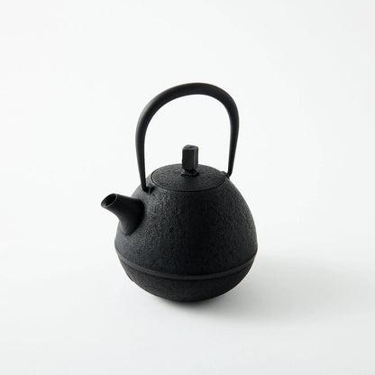 Tamayu Nambu ironware egg teapot – handcrafted Japanese cast iron kyusu for elegant tea brewing.