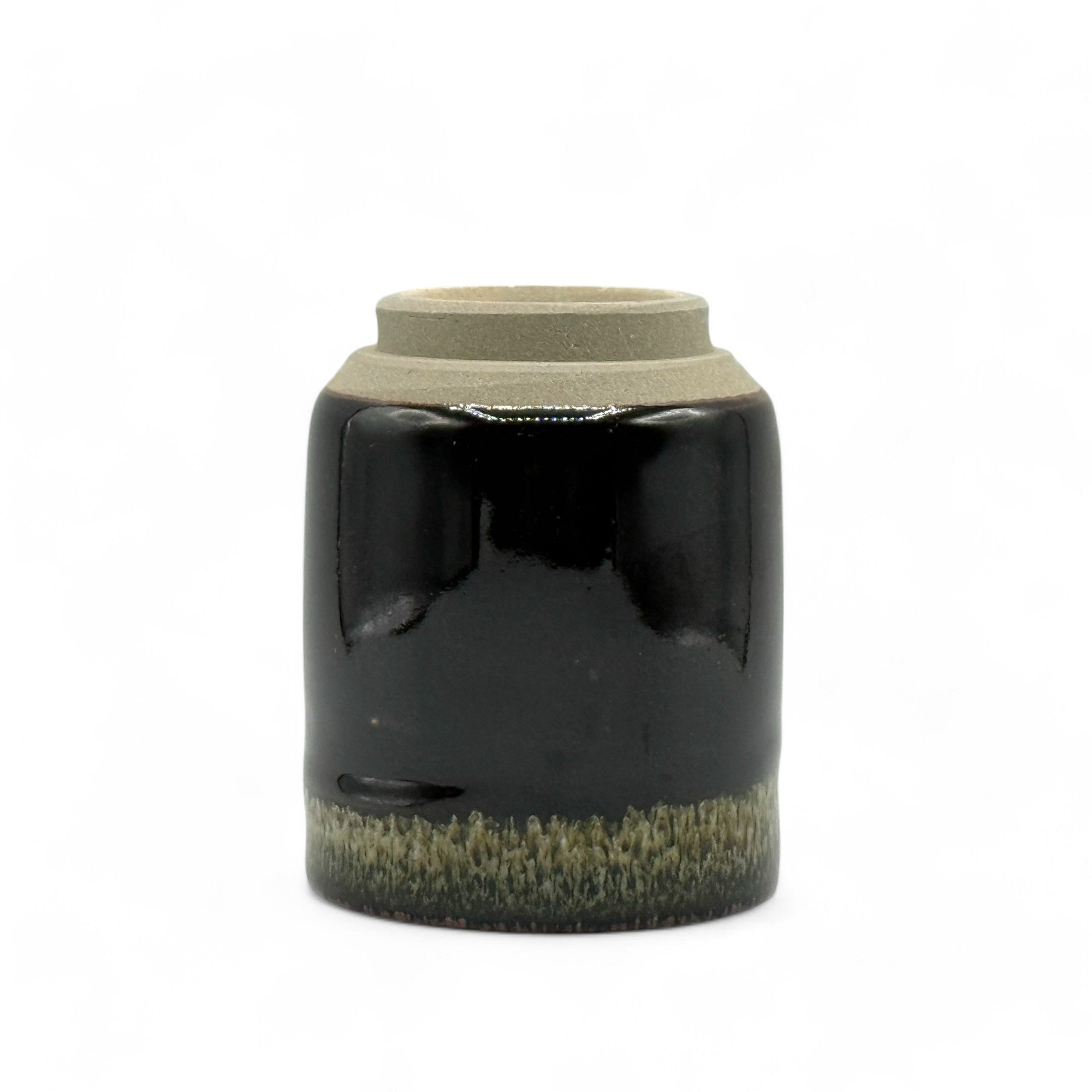 Handcrafted Mino-yaki Yunomi Japanese teacup with traditional glaze, perfect for daily tea rituals.