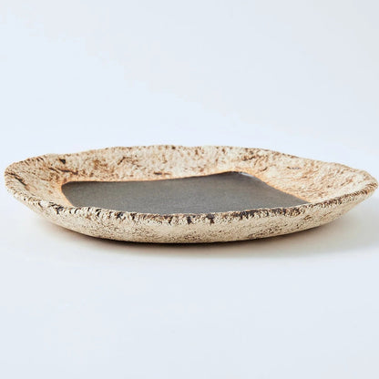 Tōjishiki 21cm Japanese semi-porcelain & clay plate, handcrafted elegant tableware for dining or gifts.