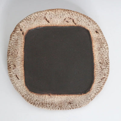 Tōjishiki 21cm Japanese semi-porcelain & clay plate, handcrafted elegant tableware for dining or gifts.