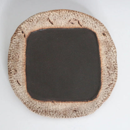 Tōjishiki 21cm Japanese semi-porcelain & clay plate, handcrafted elegant tableware for dining or gifts.