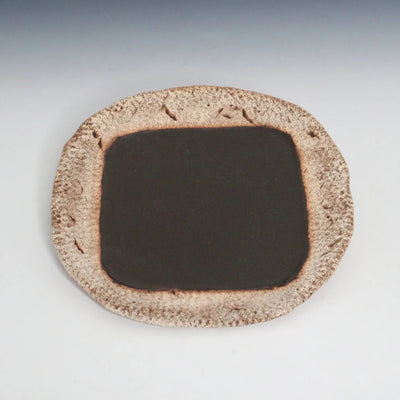 Tōjishiki 21cm Japanese semi-porcelain & clay plate, handcrafted elegant tableware for dining or gifts.