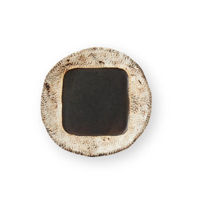 Tōjishiki 21cm Japanese semi-porcelain & clay plate, handcrafted elegant tableware for dining or gifts.