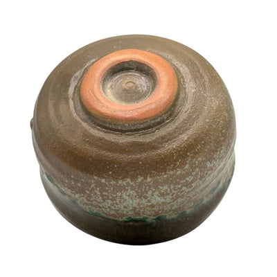 Tsuchi Clay Brown Mino-yaki matcha bowl, handmade Japanese chawan for whisking matcha tea in traditional tea ceremonies.