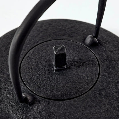 Tsukiha Japanese Black Nambu Ironware Moon Teapot, handcrafted cast iron teapot with elegant traditional design.