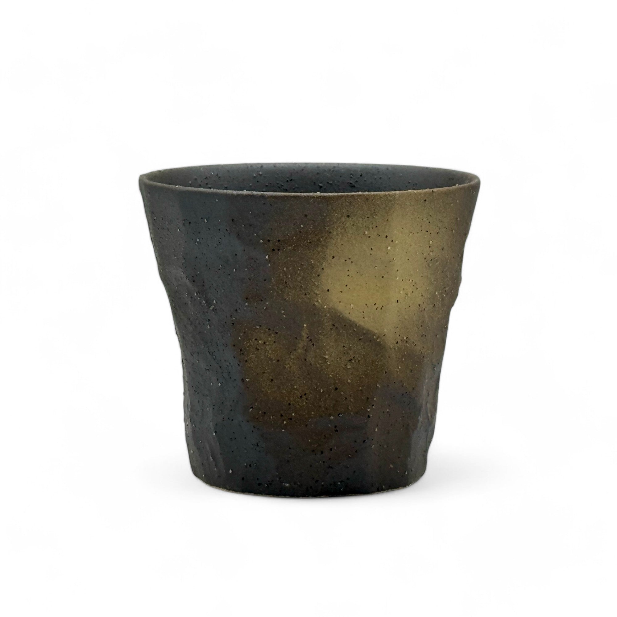 Handcrafted Mino-yaki Yunomi Japanese teacup with traditional glaze, perfect for daily tea rituals.